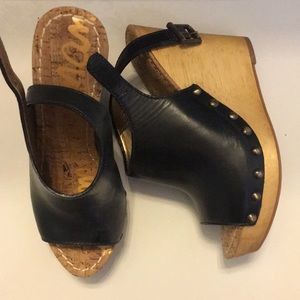 Sam Edelman Black Wedges (NWOT)